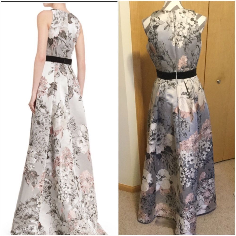 Carmen Marc Valvo Sleeveless Floral-Print - Picture 2 of 8